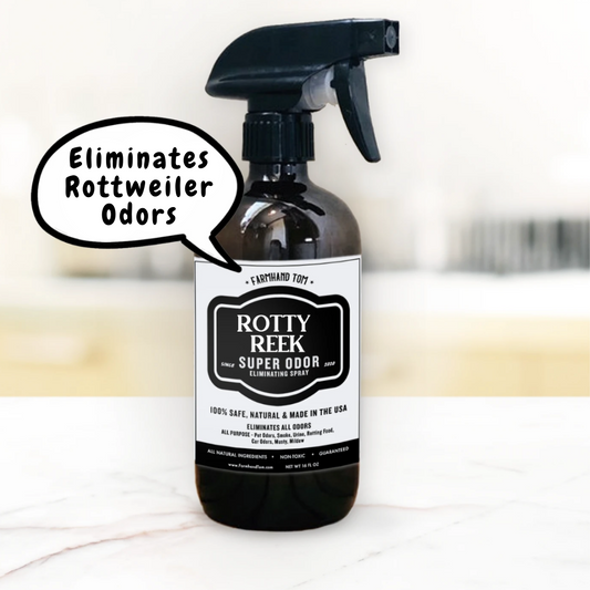 ROTTY REEK | Super Odor Eliminating Spray for Rottweilers | Made in the USA